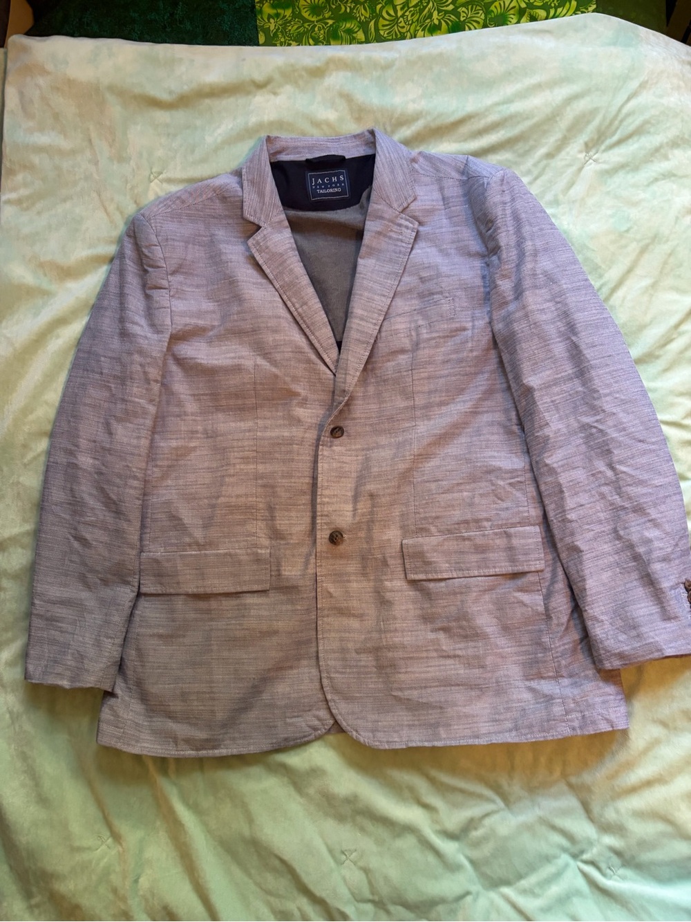 Jachs Men's Light Blue Seersucker Blazer